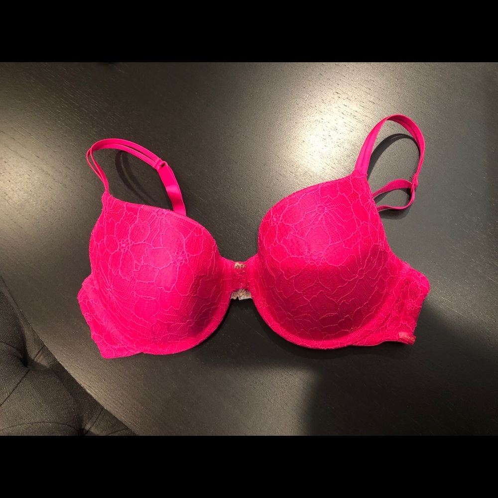 Hot pink Calvin Klein bra